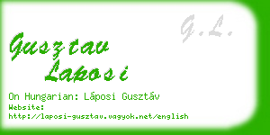 gusztav laposi business card