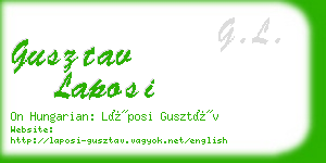 gusztav laposi business card